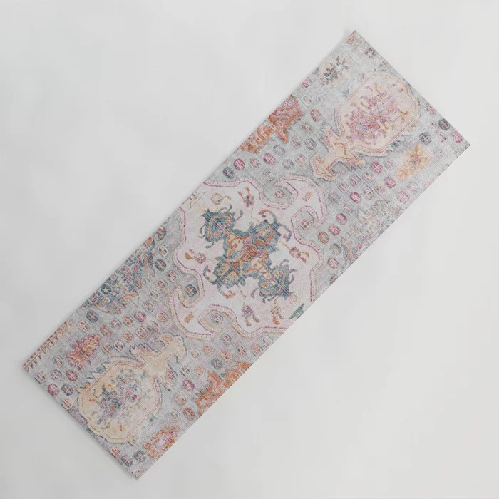 Antique beige persian rug Yoga Mat | Society6