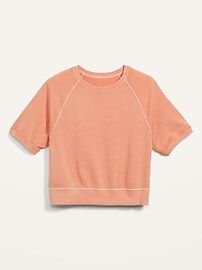 Vintage Garment-Dyed Elbow-Sleeve Sweatshirt for Women | Old Navy (US)