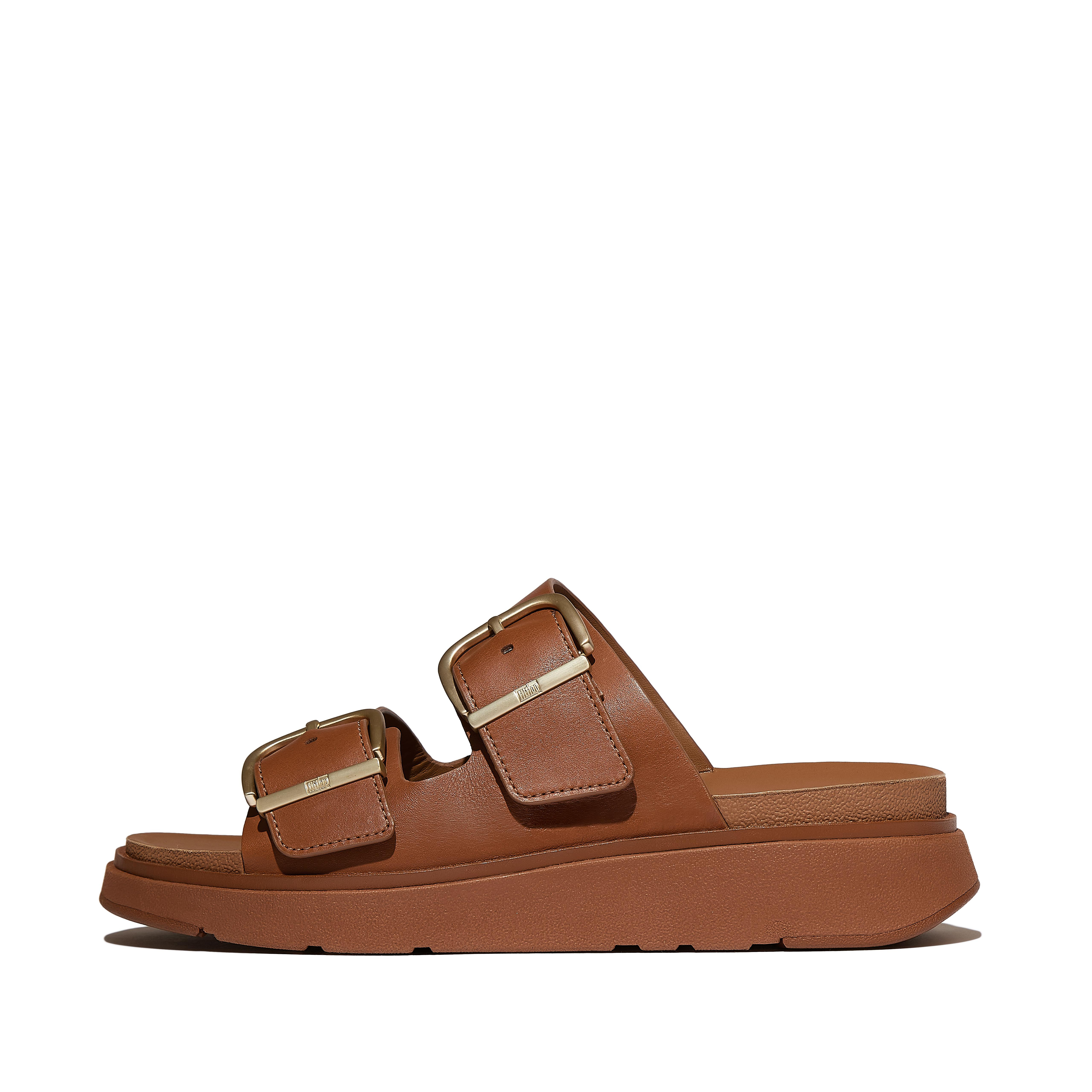 GEN-FF Buckle Two-Bar Leather Slides | FitFlop (US)