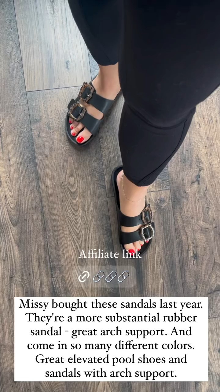 These sandals have a great arch support, and come in so many different colors.  

 #LTKStyleTip #LTKSwim #LTKShoeCrush