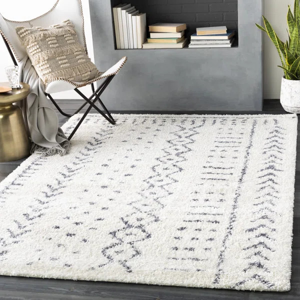 Orsi Ikat Ivory Area Rug | Wayfair North America