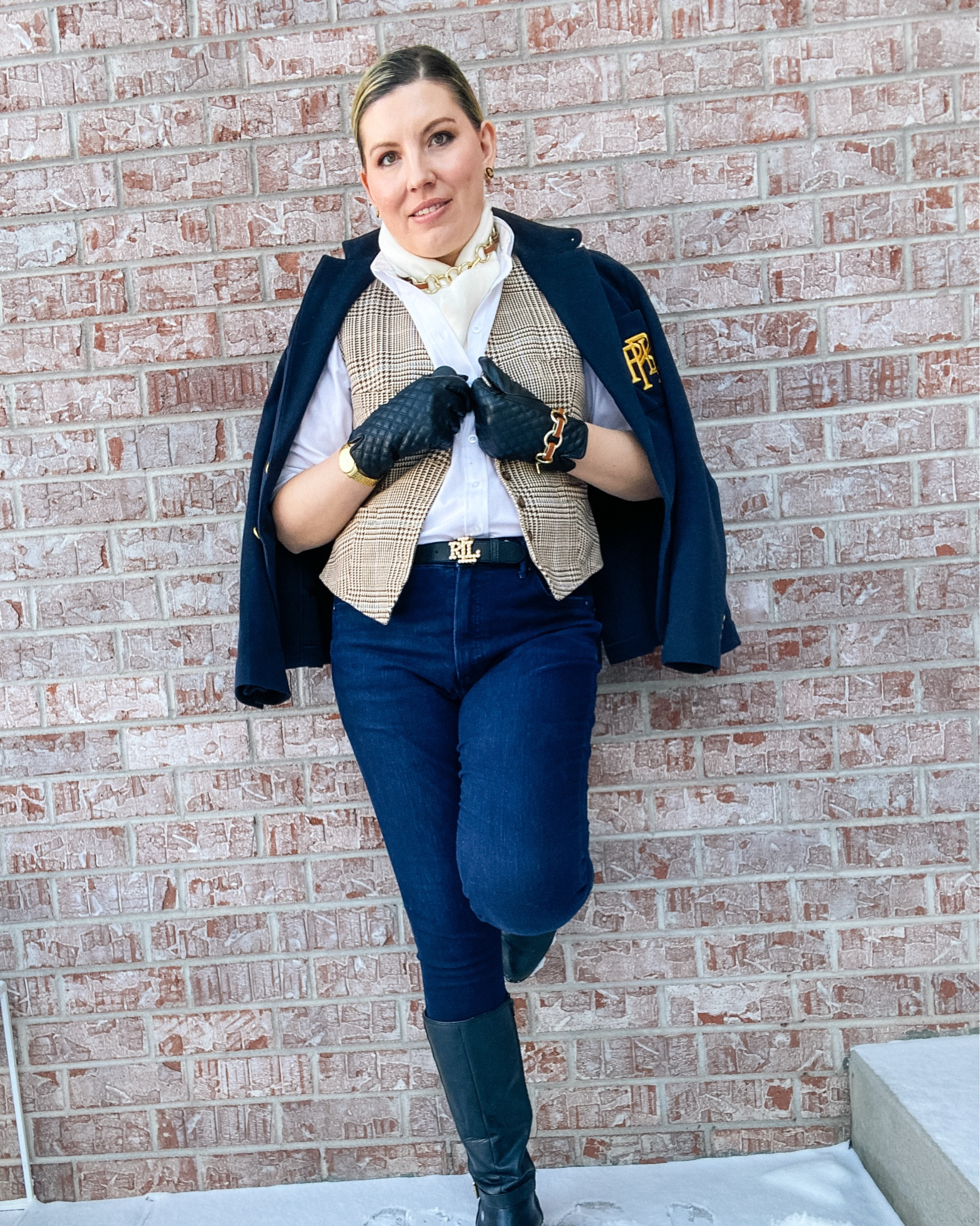 Polo Holiday - Look 7
A curated style series

#RTRPartner
Cozy holiday layering - Ralph Lauren style. I really wanted to style an outfit with a blazer layered over a vest but I don’t own a lot of vests - so I rented one! That’s the beauty of rental - you can try a trend or a look without having to buy anything new. Linking to this exact one so that you can give it a try too!

Vest - Lauren Ralph Lauren (linked - rentable)
Blazer - Polo Ralph Lauren
Shirt - Katie Kime
Jeans - Express
Boots - Express
Scarf - Gucci
Gloves - Unbranded from my old boutique
Necklace & Bracelet - Lauren Ralph Lauren
Belt - Lauren Ralph Lauren

#LTKTall #LTKSeasonal #LTKHoliday