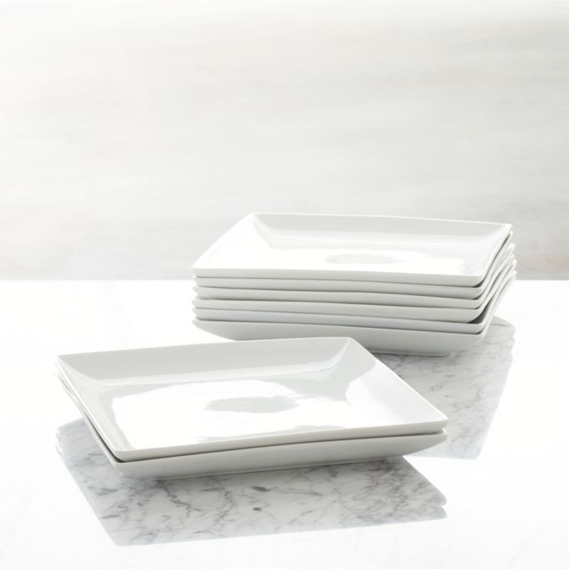 Set of 8 Court Dinner Plates + Reviews | Crate and Barrel | Crate & Barrel