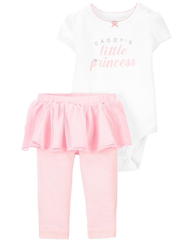 2-Piece Daddy's Princess Bodysuit & Tutu Pant Set | Carter's