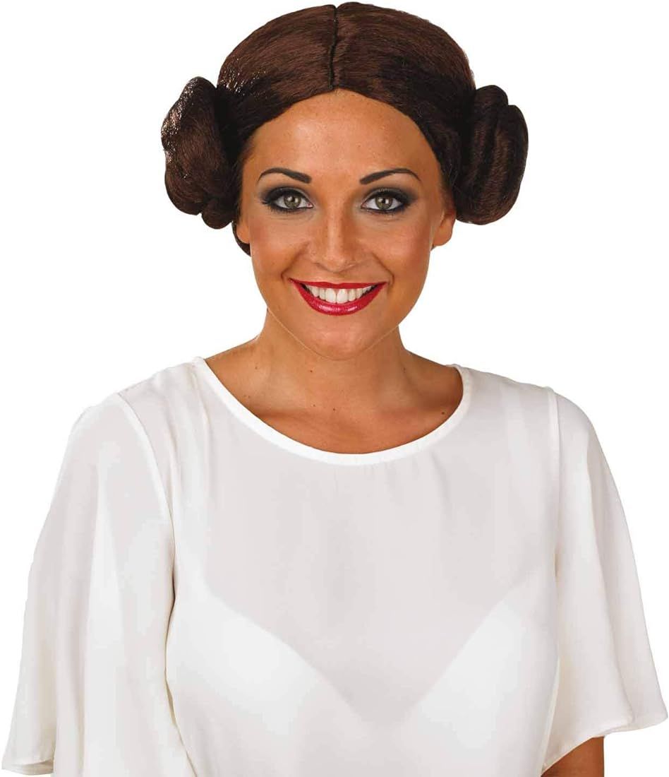 fun shack Womens TV Film Star Wig Space Buns Cosplay Adults Brown Hair Accessory | Amazon (US)