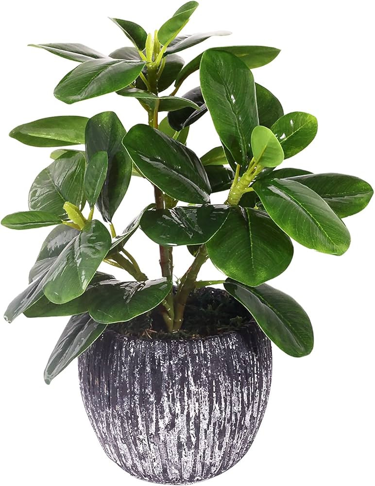 Artificial Potted Plant, Real Touch Artificial Oak Leaves Waterproof Fake Plants Indoor Outdoor, ... | Amazon (US)