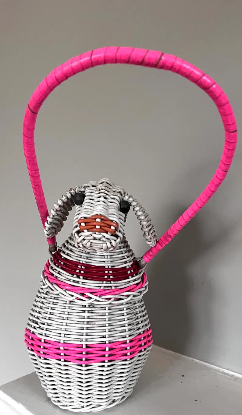 Vintage 1950’s Puppy Easter Basket Handbag Wicker Dog Purse - Etsy | Etsy (US)