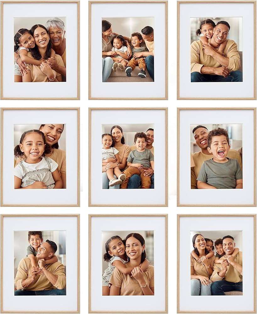 Camden Reed 9 Piece Gallery Wall Frame Set, matted frames feature an 8x10 inch Photograph or Art ... | Amazon (US)