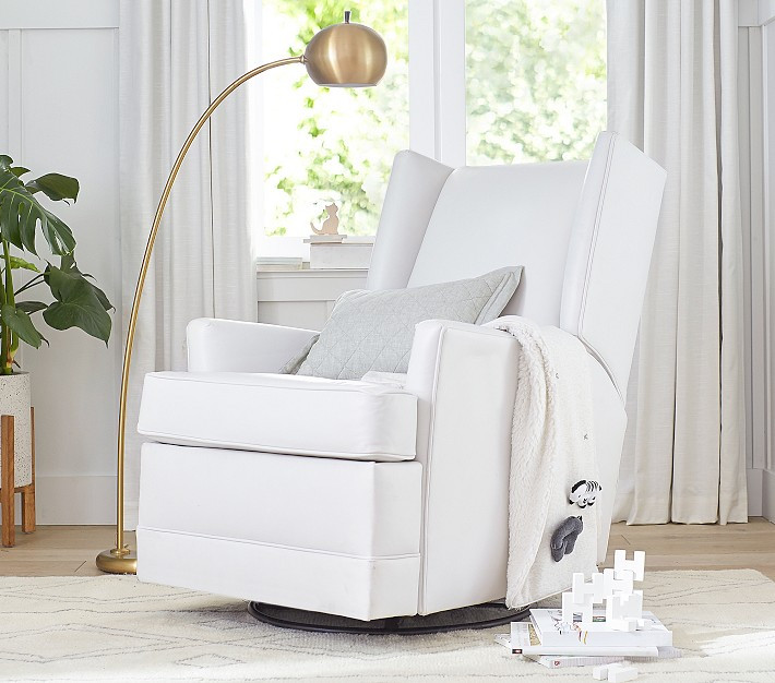 Modern Wingback Manual & Power Swivel Glider Recliner | Pottery Barn Kids