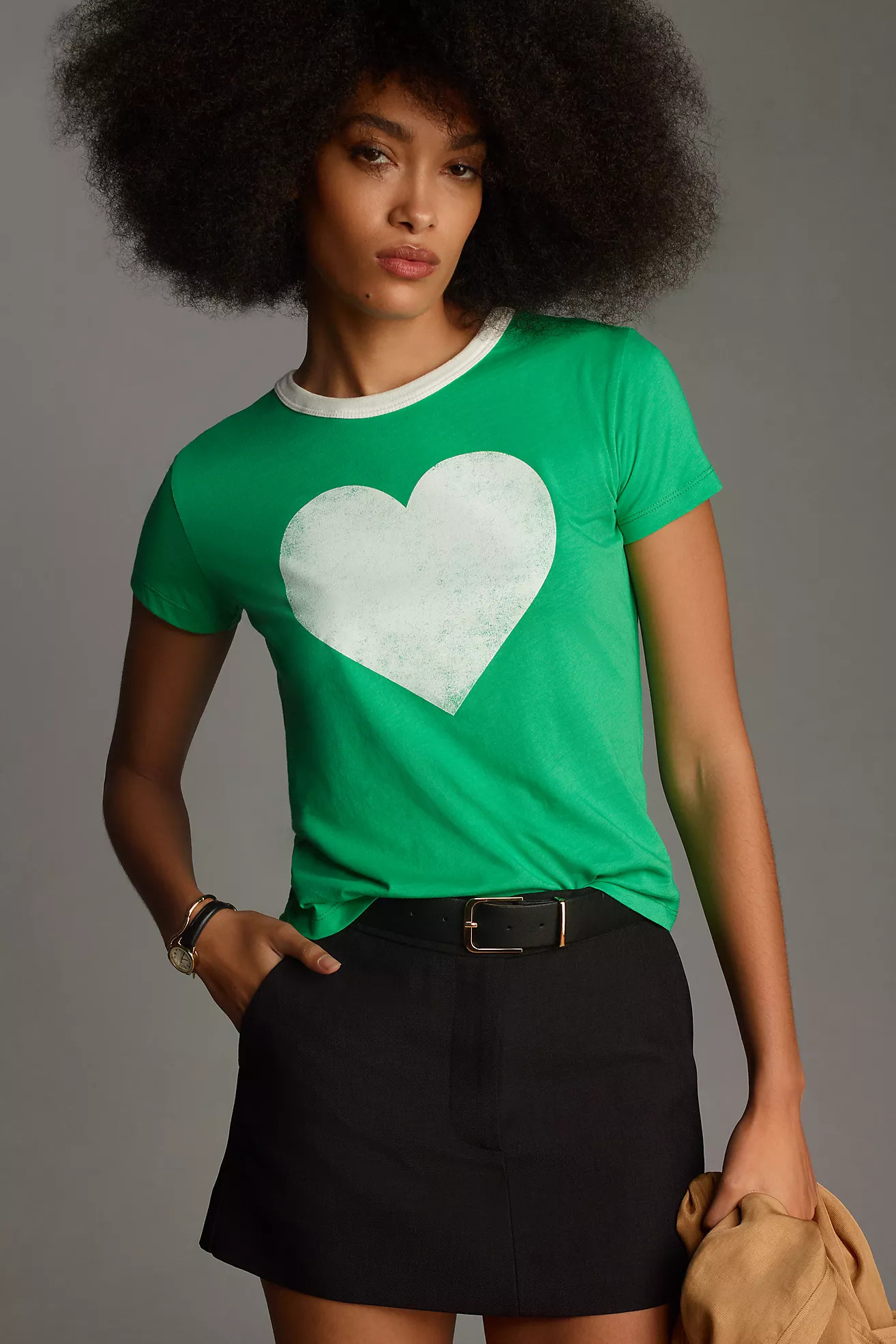 Letluv Heart Ringer Tee | Anthropologie (US)