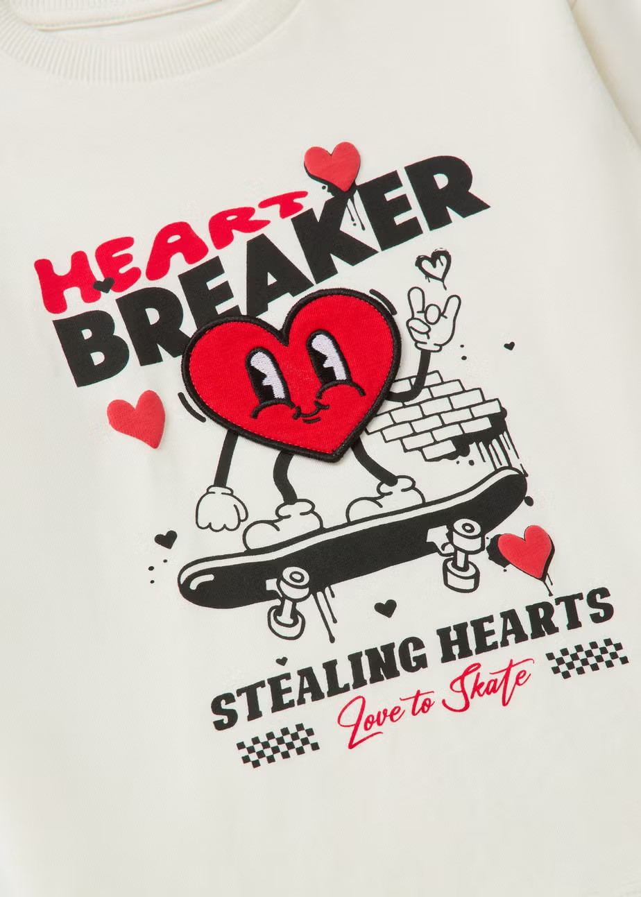 Boys Cream Heart Breaker Top (1-7yrs) - 1 to 1 half years | Matalan (UK)