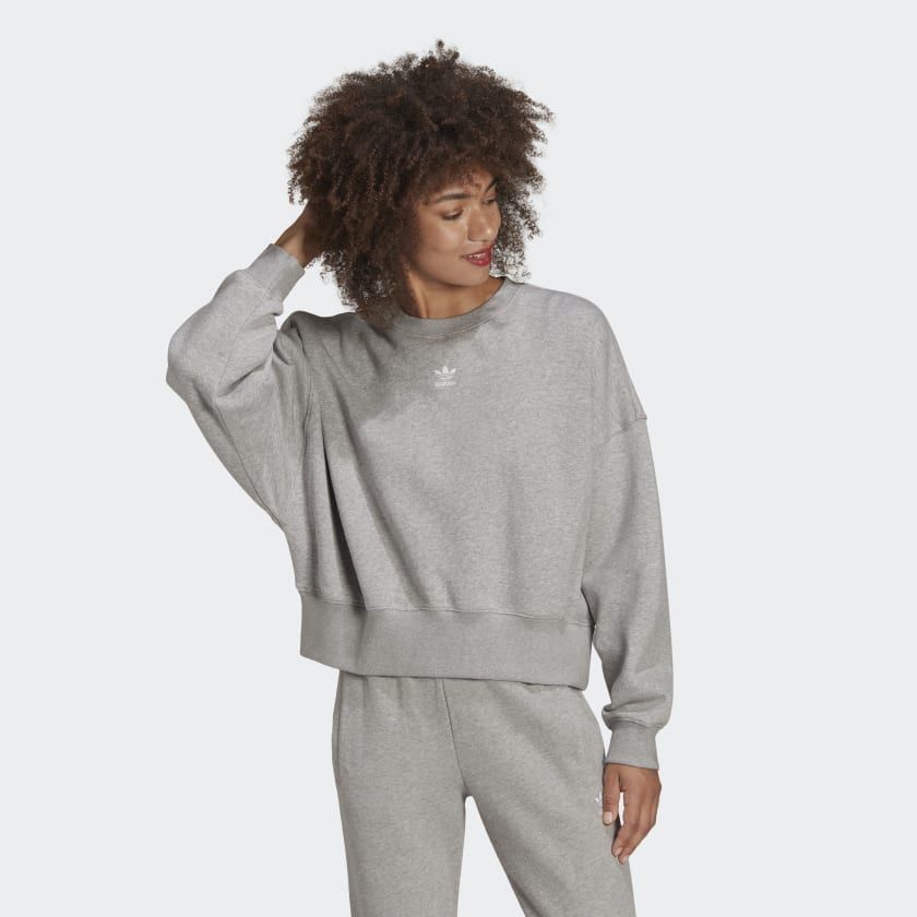 adidas Adicolor Essentials Fleece Sweatshirt - Grey | Women's Lifestyle | adidas US | adidas (US)