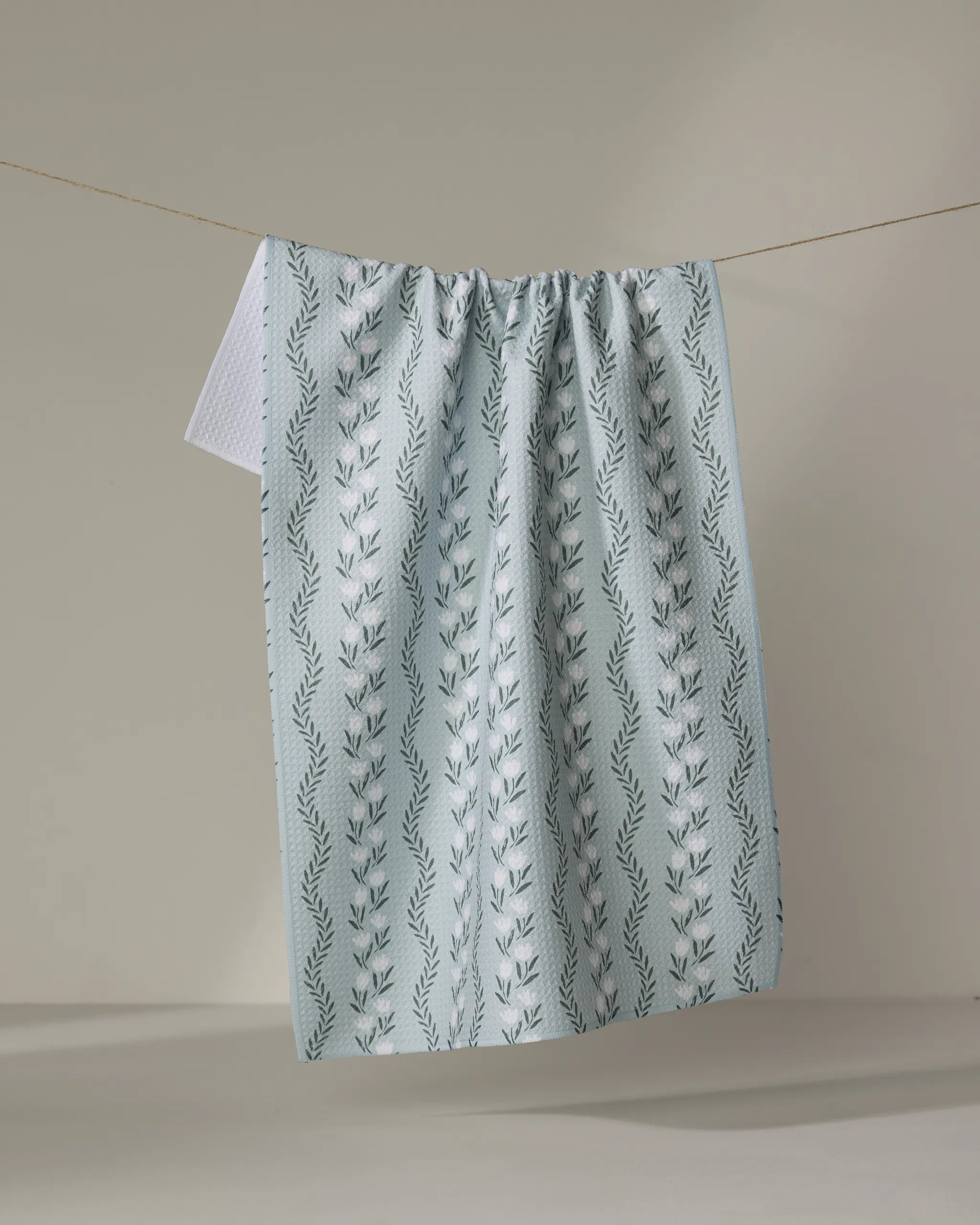 Vintage Floral Stripe Tea Towel | Geometry | Geometry