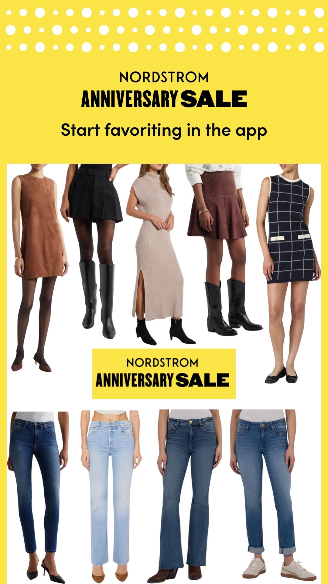 My jeans, denim, skirt, and dress picks from this years Nordstrom Anniversary Sale! Early access is July 8th- 11th depending on cardholder status!


#NSALE #anniversarysale #nordstromsale #nordygirl #nordstromanniversarysale #sale #backtoschool #denim #jeans #fall #fallstyle #fallfashion #suede #suedeskirt #suededress


#LTKSeasonal #LTKSaleAlert