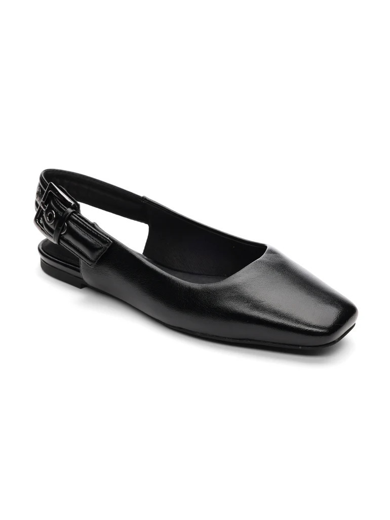 Everly Slingback Flat Brown Black Snake | Sanctuary Clothing