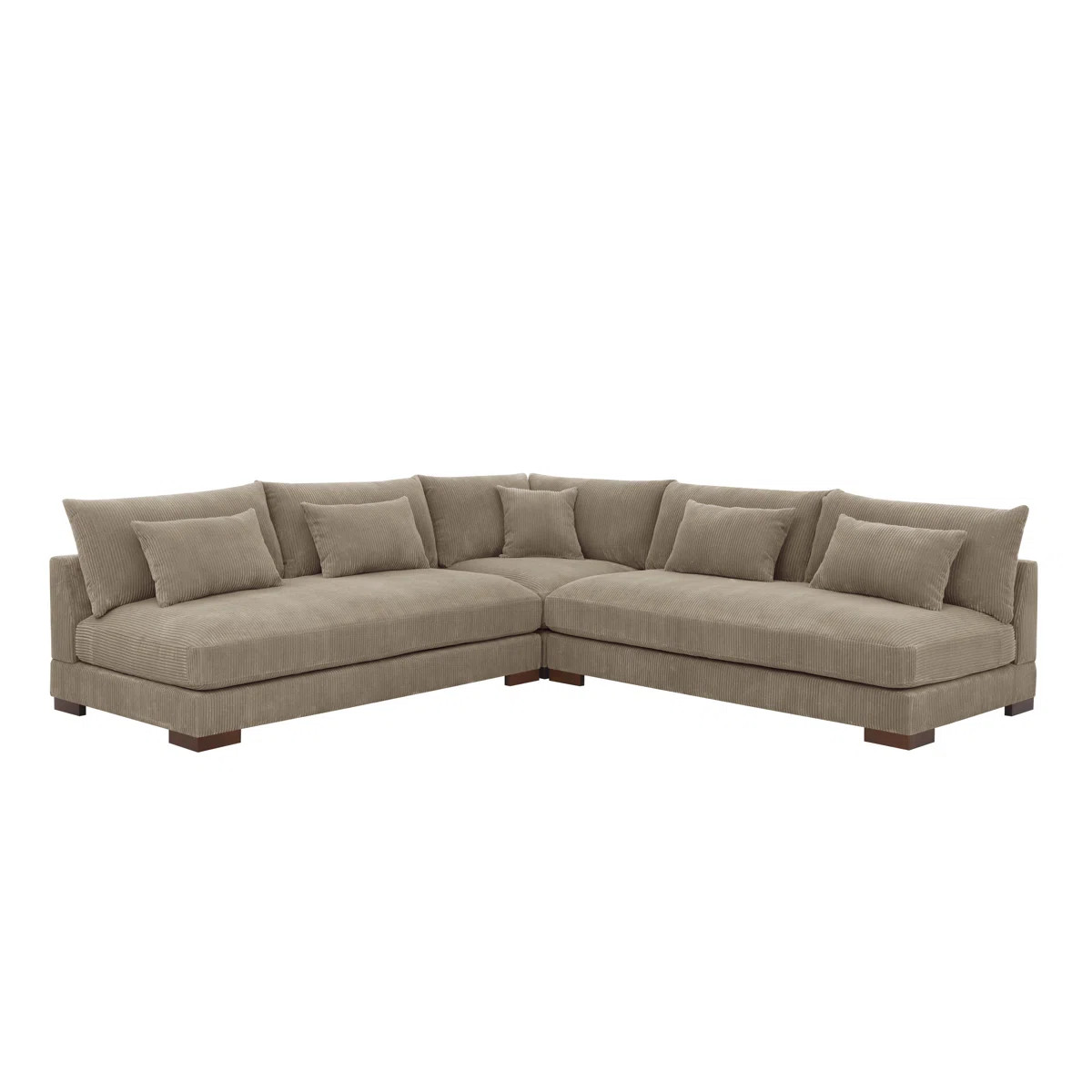 Caileigh 3 - Piece Corduroy Sectional | Wayfair North America