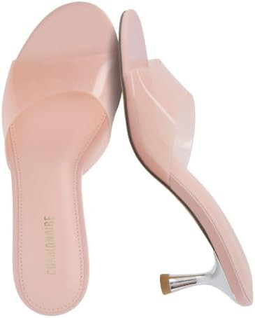 CUSHIONAIRE Giselle Clear Kitten Heels for Women, Comfortable and Stylish Low Heeled Mules Dressy... | Amazon (US)