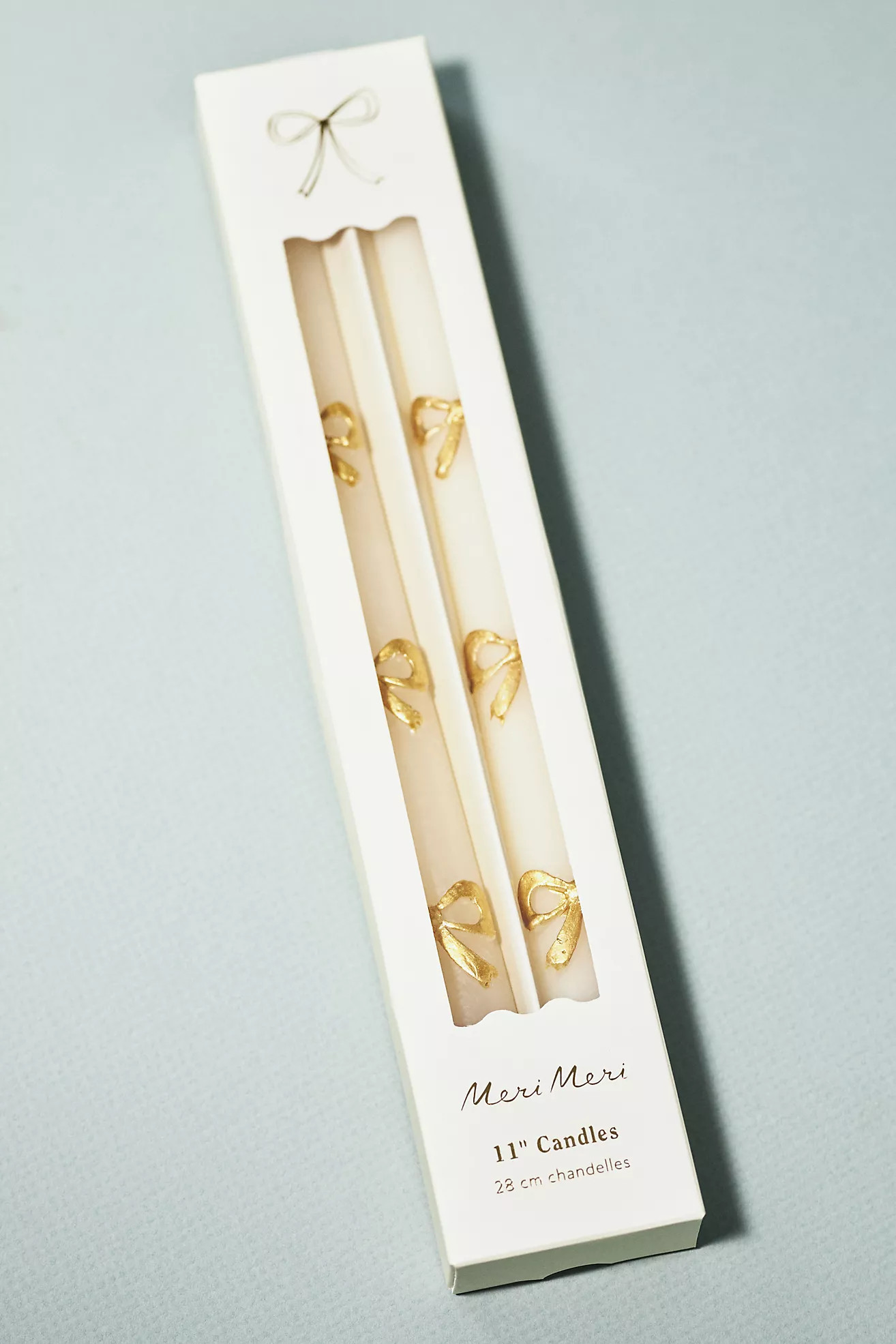 Meri Meri Gold Bow Taper Candles, Set of 2 | Anthropologie (US)