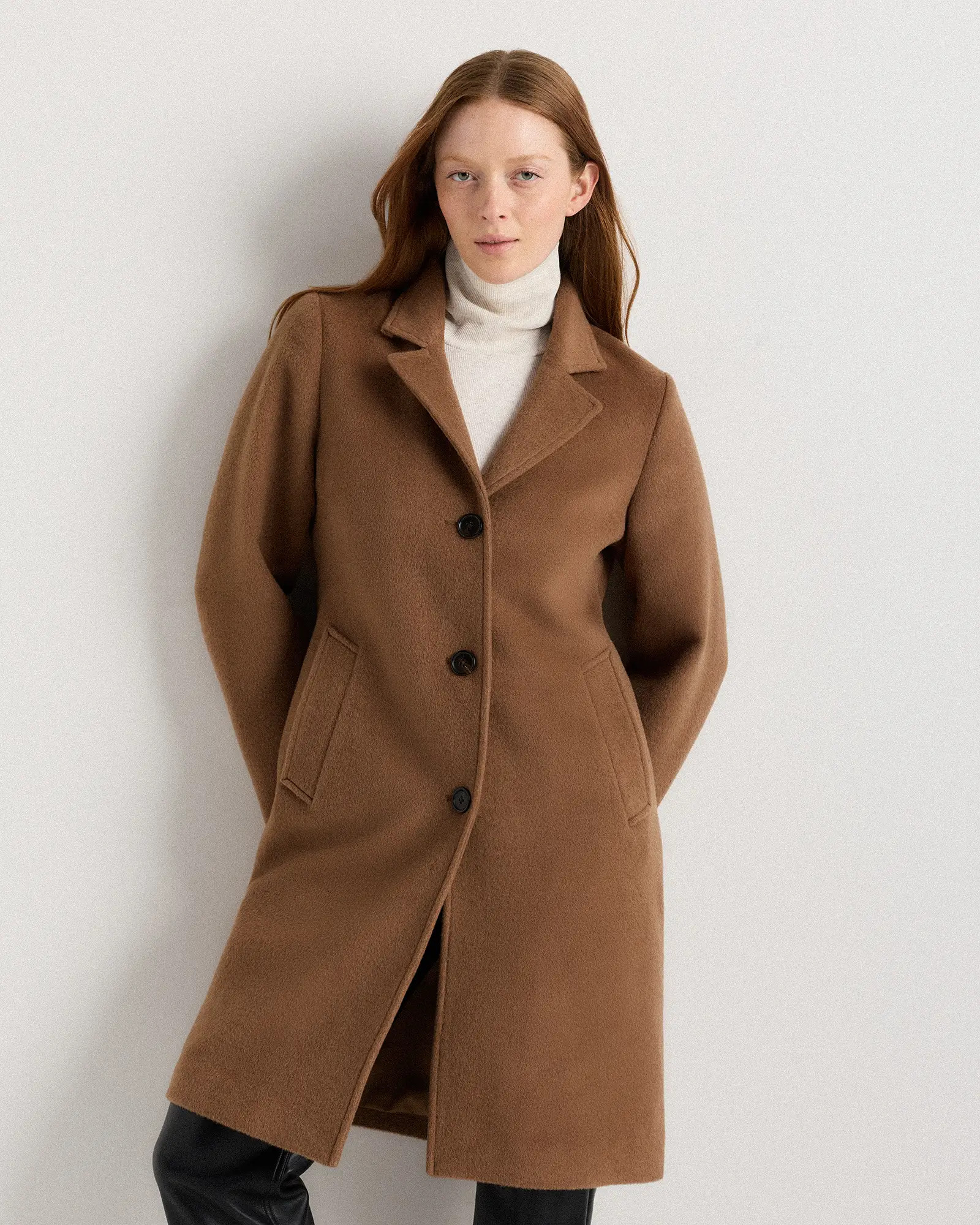 Camel Hair Single-Breasted Midi Coat | Quince