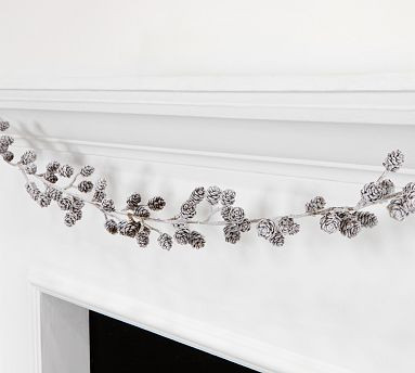 Faux Snowed Pinecone Garland | Pottery Barn (US)
