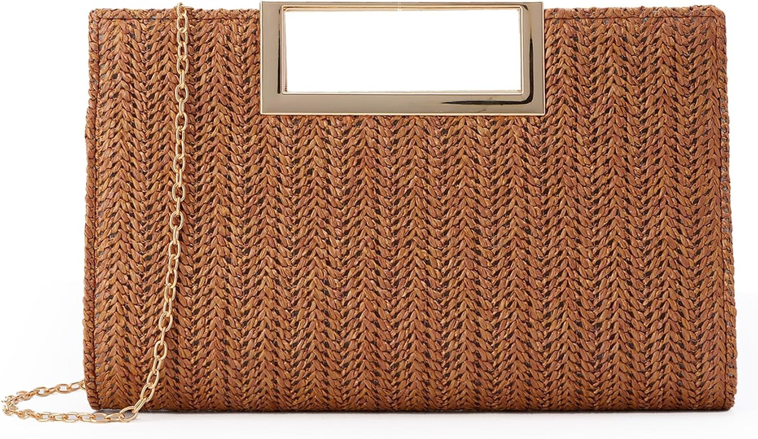 GOKTOW Straw Clutch Top Handbags Raffia Bag Purse Woven Tote CrossBag for Women Beach Summer Trav... | Amazon (US)