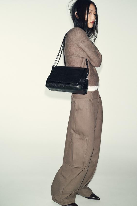 ROCK STYLE FLAP SHOULDER BAG | Zara US