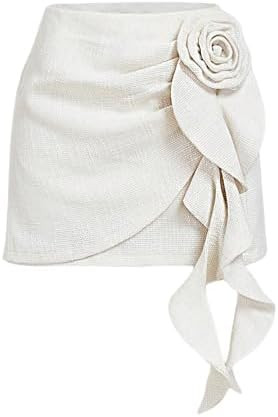 Floerns Women's Elegant 3D Floral Skirt High Waisted A Line Mini Skirts Business Casual Outfit | Amazon (US)