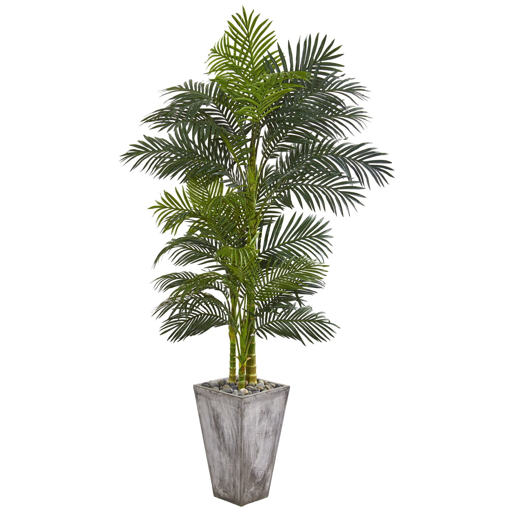 Nearly Natural 84-in Green Indoor Floor Palm Artificial Tree one_size | 9769 | Lowe's