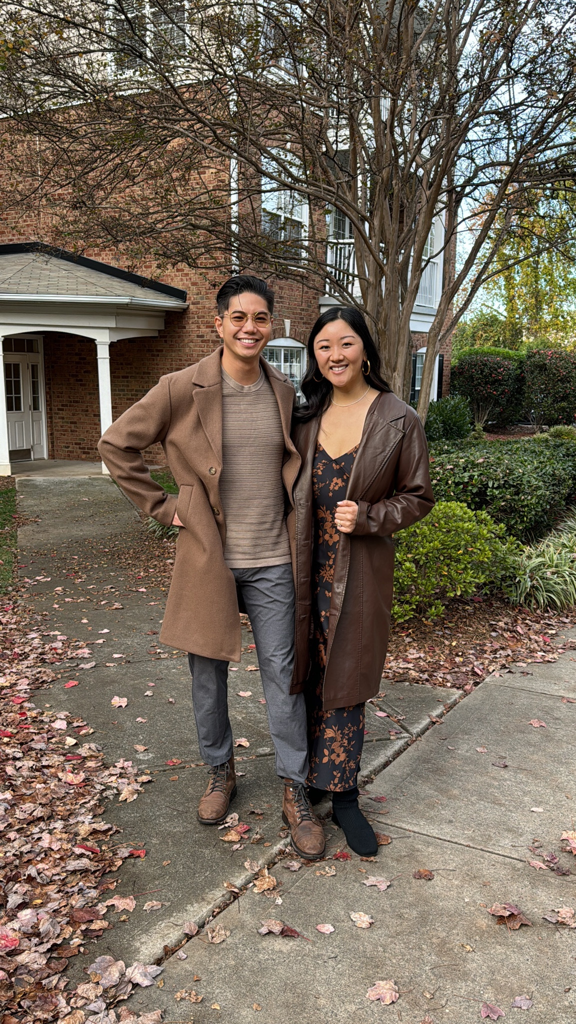 Check out this outfit inspo that you and your partner can wear this Winter! I am loving this Maxi Slip Dress paired with a leather trench coat. George was wearing a striped shirt paired with ankle pants and a wool-blend coat.
#wardroberefresh #winterfashion #travellook #matchingstyle

#LTKstyletip #LTKmens #LTKSeasonal