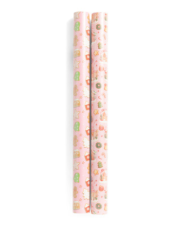 2pk Cookies Sweets Christmas Wrapping Paper Rolls | TJ Maxx