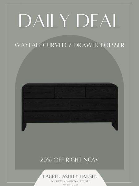 I love this curved 7 drawer dresser! It’s timeless, sleek and can be mixed with a handful of styles. It’s 20% off right now too! 

#LTKStyleTip #LTKHome #LTKSaleAlert