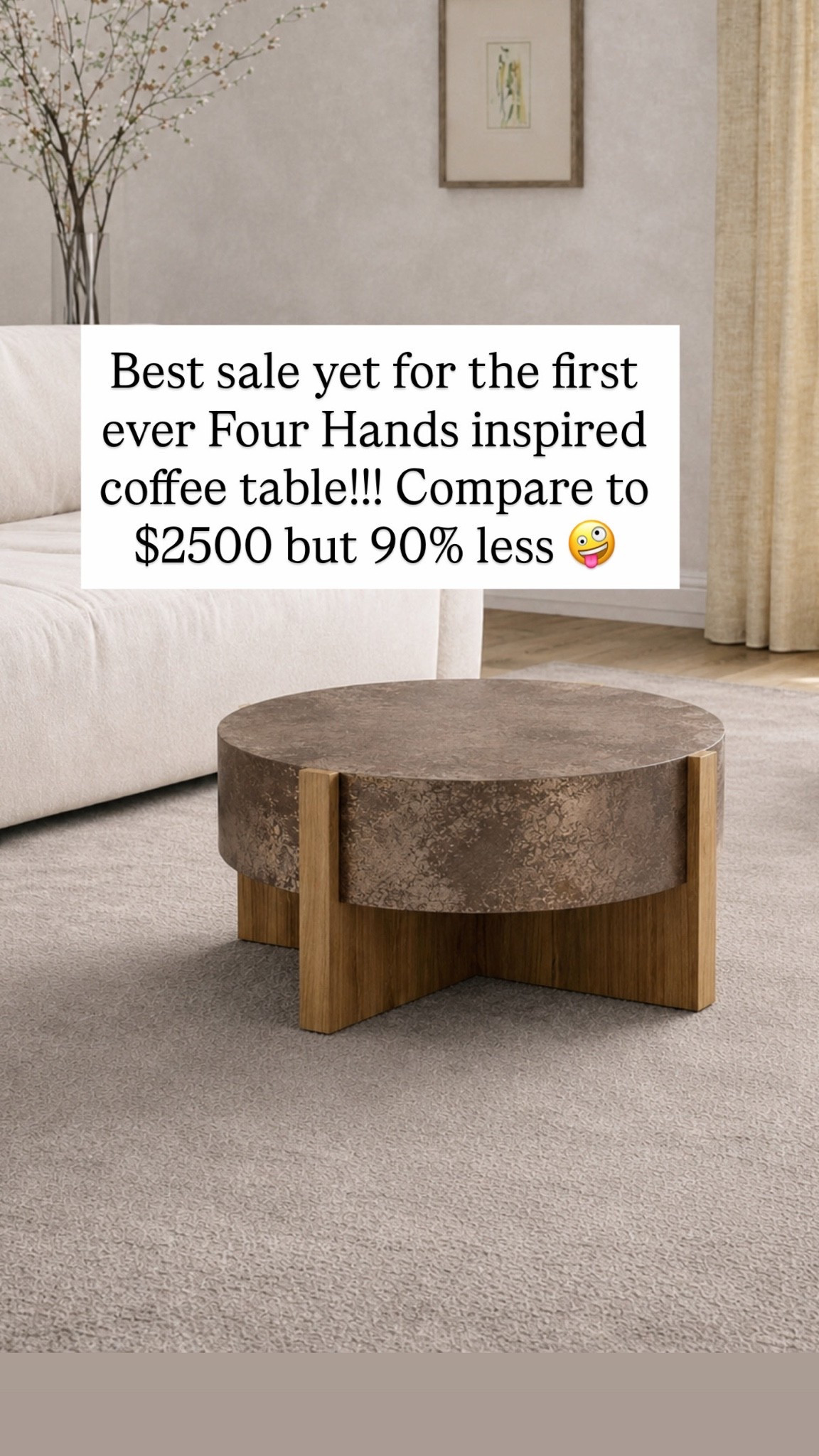 Best sale yet for the first ever Four Hands inspired coffee table!!! Compare to $2500 but 90% less 🤪

#LTKSaleAlert #LTKHome