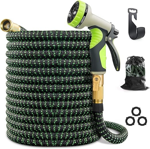 VIENECI 100ft Garden Hose Expandable Hose, Durable Flexible Water Hose, 9 Function Spray Hose Noz... | Amazon (US)