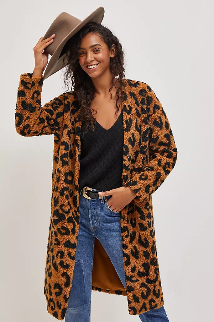 Farren Spotted Teddy Coat | Anthropologie (US)
