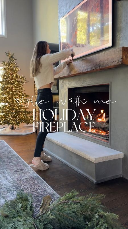Let’s style my fireplace for Christmas! This garland is still in stock and each strand is SO long and full!! Also running other garland faves that are IN STOCK’ 

#LTKHoliday #LTKhome #LTKVideo
