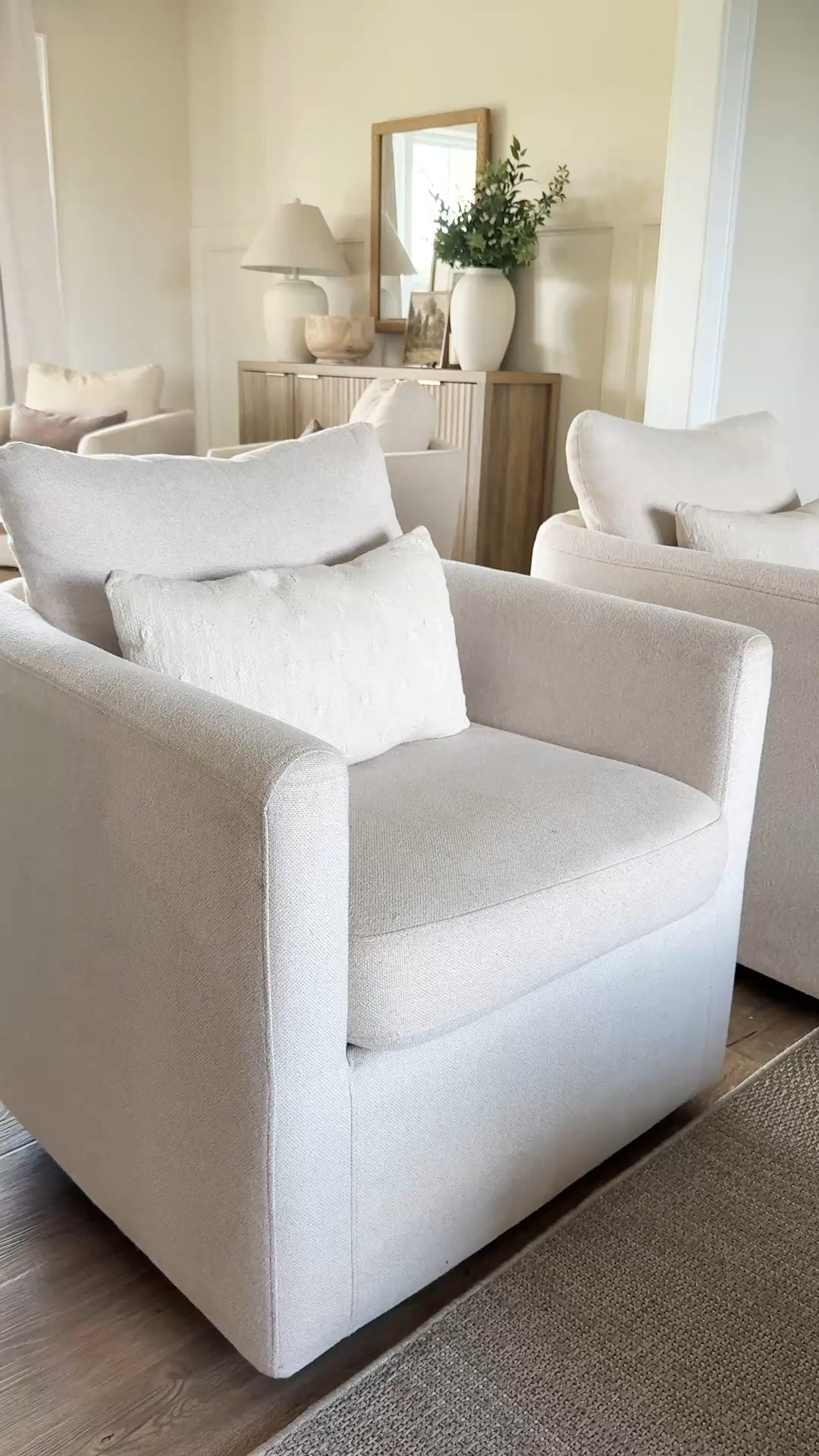 Lowest price I’ve ever seen on these best selling accent chairs!!!!!! These are one of my favorite furniture finds ever. Great designer dupe, so comfortable and amazing quality!!! Color is beige / linen not the white.

Accent chair, swivel chair, living room chair, living room, area rug,  neutral rug

#LTKSaleAlert #LTKHome