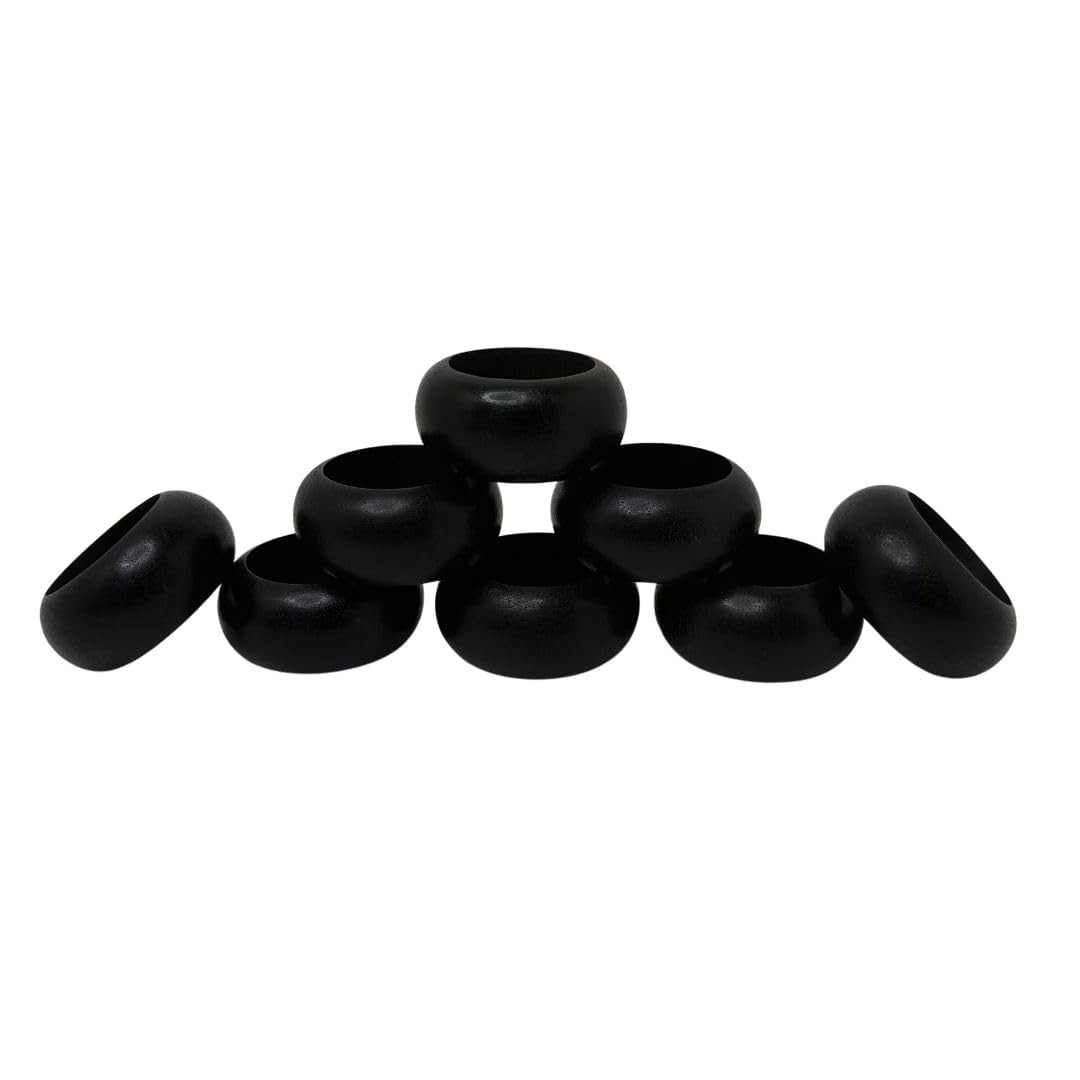 Napkin Holder Set of 12 Handmade Stylish Acacia Wood Dining Table Black Napkin Holder Classic Eve... | Amazon (US)