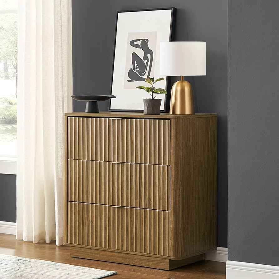 mopio Brooklyn Mid-Century Modern Dresser/Credenza, Waveform Panel with Sleek Curved Profile with... | Amazon (US)