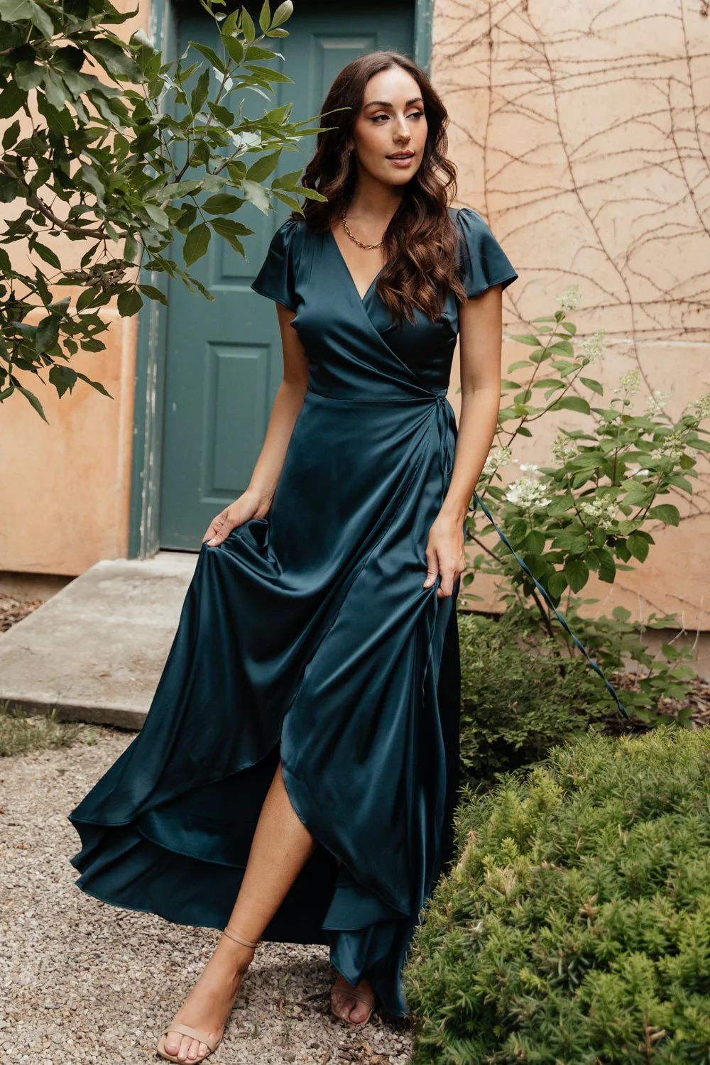 Krystal Satin Wrap Gown | Baltic Born