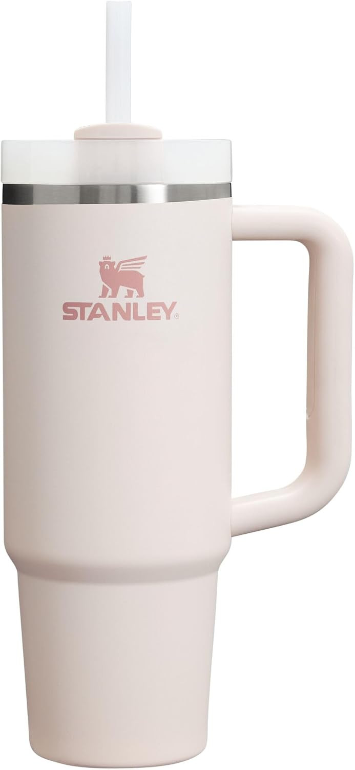Stanley Quencher H2.0 FlowState Stainless Steel Vacuum Insulated Tumbler with Lid and Straw for Water, Iced Tea or Coffee, Smoothie and More, Rose Quartz 2.0, 30 OZ / 0.89 L | Amazon (US)