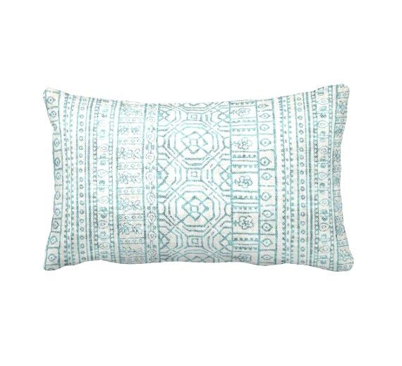 Light Blue Pillow Cover Blue Lumbar Pillows Blue Throw Pillow Covers Tribal Pillows Aztec Pillows De | Etsy (US)