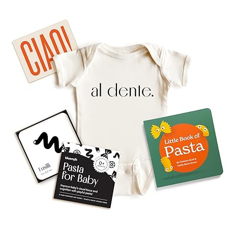 BlueMilk Pasta Baby Bundle Gender Neutral Baby Pregnancy Announcement New Parent Box Unique Itali... | Amazon (US)