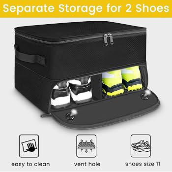 2 Layer Golf Trunk Organizer, Waterproof Car Golf Locker with Separate Ventilated Compartment for... | Amazon (US)