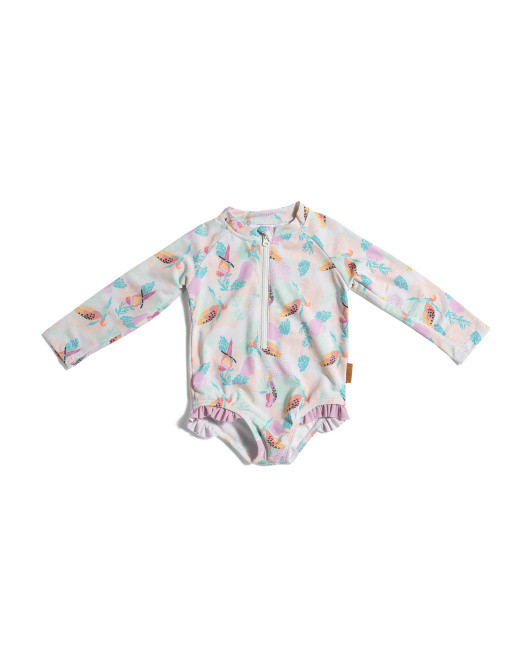 Infant Girls One-piece Rashguard Swimsuit | TJ Maxx