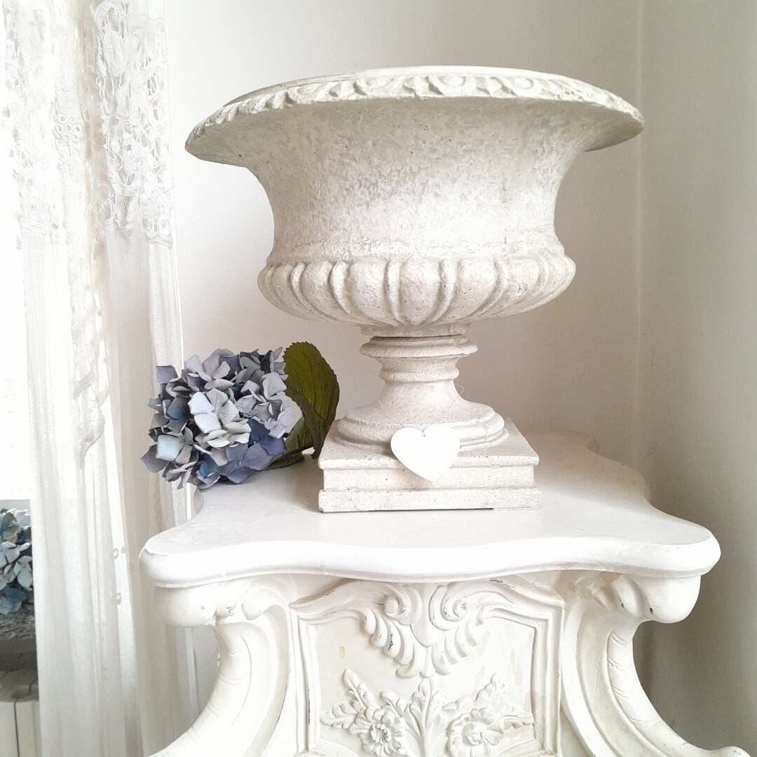 Reconstituted Large Stone Resin Vintage French Urn Vase - Etsy | Etsy (US)