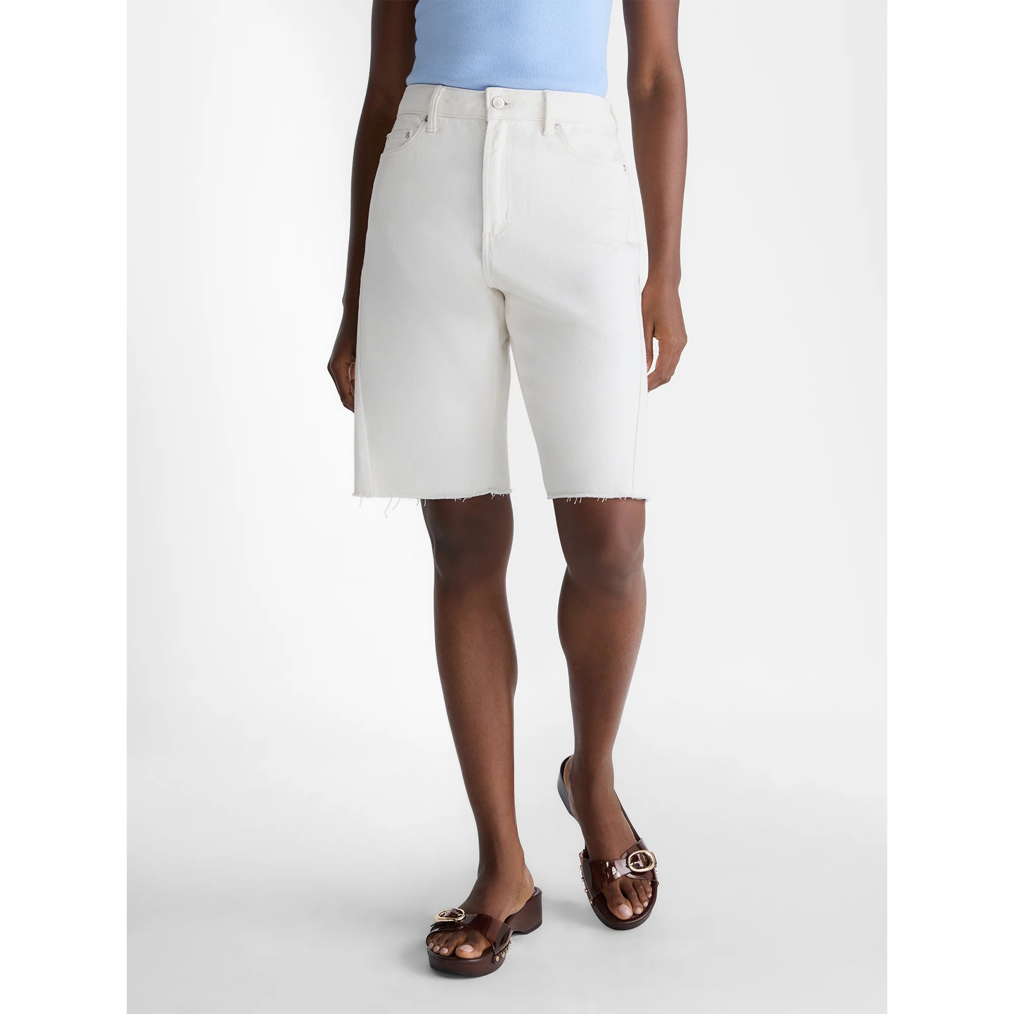 Scoop Women's and Women's Plus Denim Bermuda Shorts, Sizes 0-26W | Walmart (US)