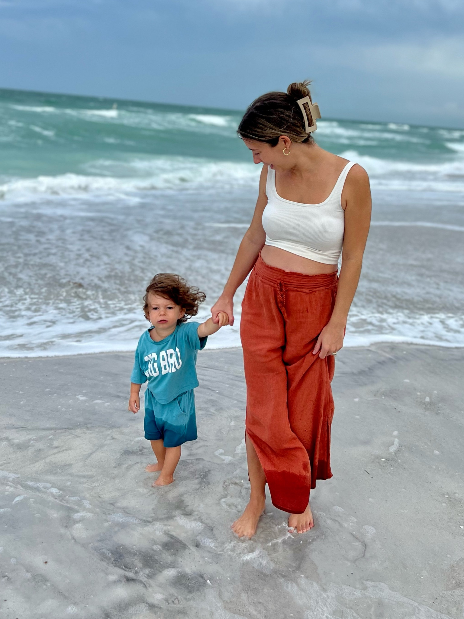 Big Bro / Big Sis outfit + bump friendly outfit inspo 🧡💙

#LTKBump #LTKKids #LTKFamily