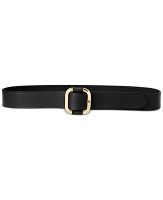 Women's Leather Slide-Buckle Belt | Macy's