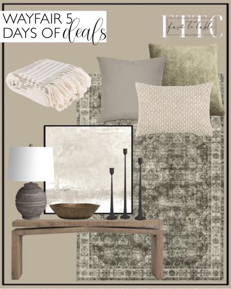 Wayfair 5 Days of Deals

Houtz Machine Washable Non-Slip Green/Gray Area Rug Mat. Henn 78.75'' Solid Wood Console Table. Nixon Resin Table Lamp. Better Days Framed On Canvas Print. Embroidered Cotton Throw Pillow. Sully Handmade Throw Blanket. Aaniyah Polka Dots Down Throw Pillow. Armes Sunbrella Indoor/Outdoor Reversible Throw Pillow. Salah Iron Tabletop Candlestick. Fulkerson Metal Decorative Bowl 1. Wayfair Sale. Wayfair Home Finds  













#LTKsalealert #LTKhome #LTKfindsunder50