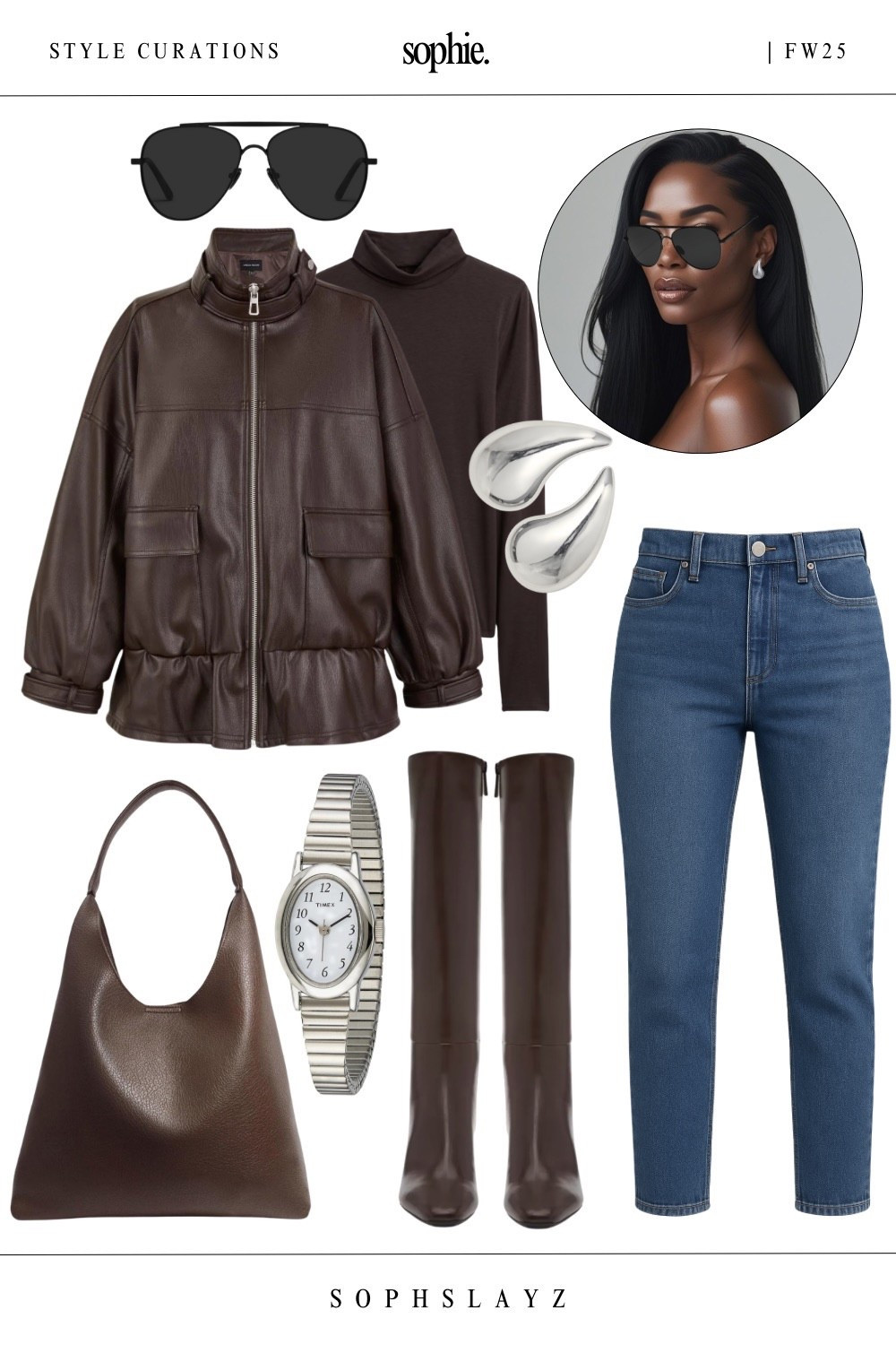 This look: faux brown leather jacket, classic mom jeans, and chocolate knee boots. A cool-weather uniform that’s equal parts minimal and modern. The jeans also come in tall!
🔎 fall outfit formula, brown leather jacket, denim and boots outfit, fall capsule look, FW25 neutrals, tall outfit, tall pants


#LTKStyleTip